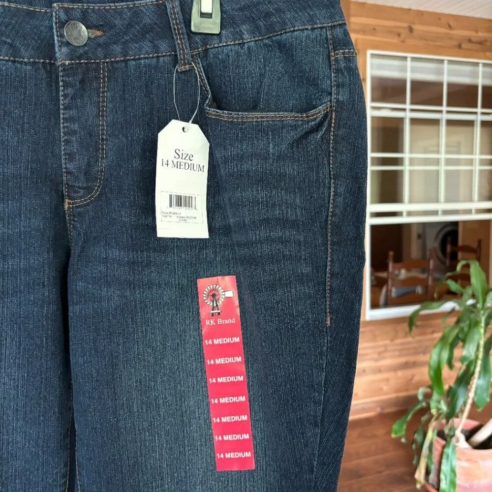 Rural King Jeans Women 14 Bootleg Midrise Stretch Cowgirl Western Work Chore NEW - Picture 5 of 9